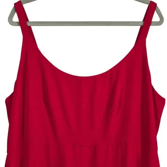 Hutch Red Sleeveless Cocktail Dress 18W Long Formal Plus Size Zip Back USA - Picture 6 of 8